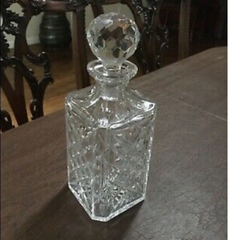 Vintage Cut Art Glass Crystal Decanter